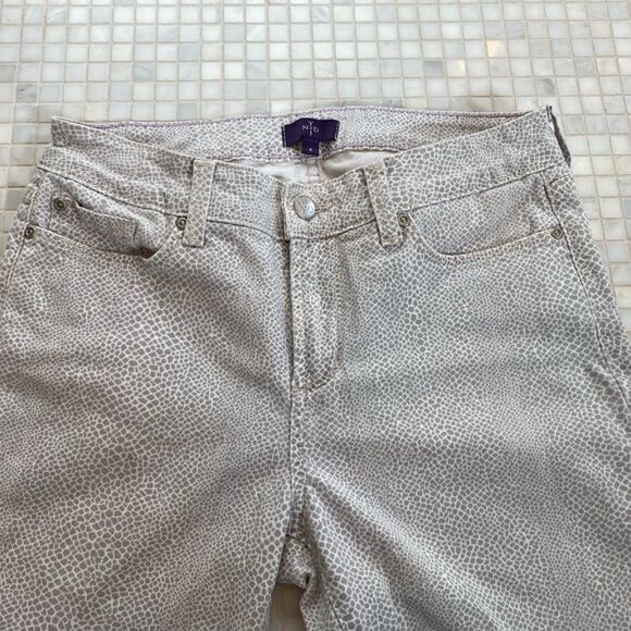 Not Your Daughter Jeans NYDJ Gray Animal Print Straight Jeans - Picture 1 of 10
